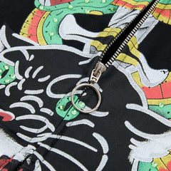 DUAA Silent Venom Panther Snake Zip Up Hoodie