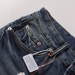 Purple‑Brand Vintage Blue Whisker Flare Jeans