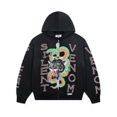 DUAA Silent Venom Panther Snake Zip Up Hoodie