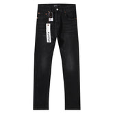 Purple‑Brand Black Gradient Whisker Straight Leg Jeans