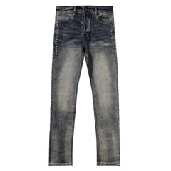 Ksubi Vintage Washed Side Cross Stitch Slim Jeans