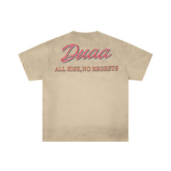 DUAA All Risk No Regrets Retro Classic Car Vintage Khaki Washed T-Shirt