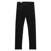 Ksubi Solid Black Mini Cross Embroidery Slim Jeans