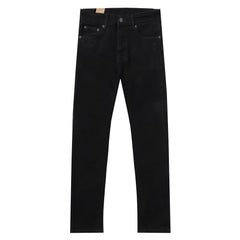 Ksubi Solid Black Mini Cross Embroidery Slim Jeans
