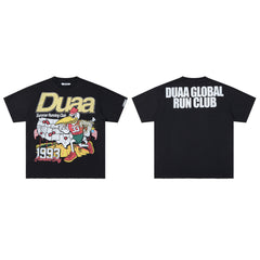 DUAA Global Run Club 1993 Running Bird Vintage Black Washed T-Shirt