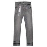 Purple‑Brand Grey Vintage Whisker Straight Leg Jeans
