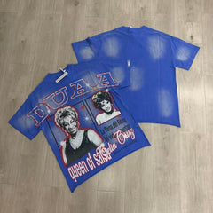 DUAA Celia Cruz Queen of Salsa Vintage Blue Washed T-Shirt