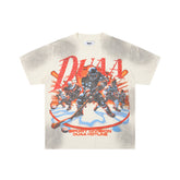 DUAA Sport Division Ice Hockey Vintage Off White Cloud Washed T-Shirt