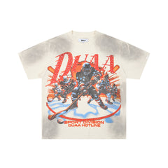 DUAA Sport Division Ice Hockey Vintage Off White Cloud Washed T-Shirt