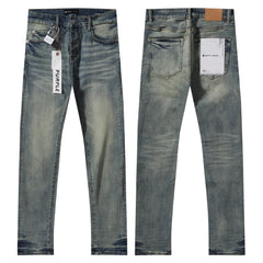 Purple‑Brand Vintage Yellowish Sand Fade Straight Leg Jeans