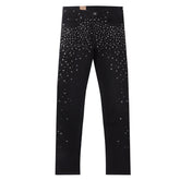 Ksubi Cross Studded Solid Black Slim Jeans