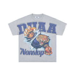 DUAA Nonstop Roaring Tiger Football Vintage Washed T-Shirt