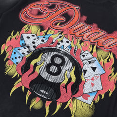 DUAA Flame 8-Ball Poker Vintage Black Washed T-Shirt