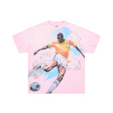 DUAA Brazil Football Legend Vintage Pink Washed T-Shirt