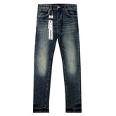 Purple‑Brand Vintage Full Crack Texture Straight Leg Jeans
