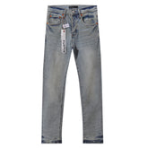 Purple‑Brand Light Vintage Wash Straight Leg Jeans