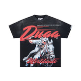 DUAA Worldwide Polo Horseman Vintage Black Washed T-Shirt