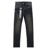 Purple‑Brand Dark Retro Faded Straight Leg Jeans