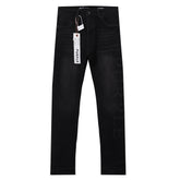 Purple‑Brand Rhinestone Letter Logo Straight Leg Jeans