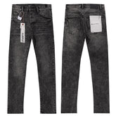 Purple‑Brand Black Acid Wash Straight Denim Jeans