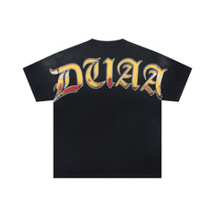 DUAA Flaming Soccer Vintage Graphic T-Shirt