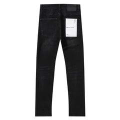 Purple‑Brand Black Gradient Whisker Straight Leg Jeans
