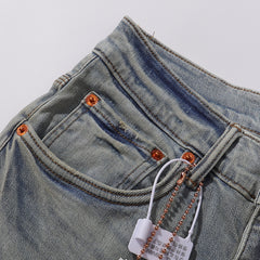 Purple‑Brand Light Vintage Wash Straight Leg Jeans