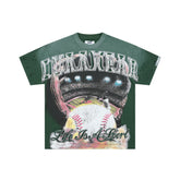 DUAA DUMAAWEAR Baseball Stadium Vintage Distressed Washed T-Shirt