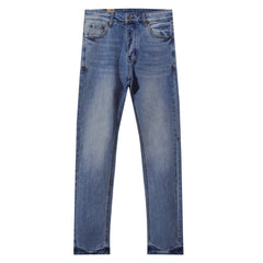 Ksubi Classic Light Blue Washed Small Square Logo Slim Jeans