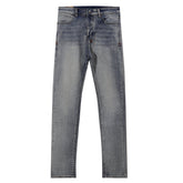 Ksubi Allover Cross Embroidery Light Washed Slim Jeans