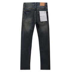 Purple‑Brand Dark Retro Faded Straight Leg Jeans