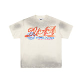 DUAA Worldwide Eagle Vintage Off White Cloud Washed T-Shirt