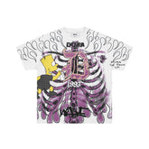 DUAA Skeleton Bart All Over Print Vintage T-Shirt