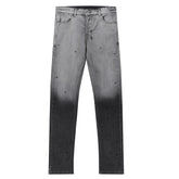 Ksubi Gradient DIP Dye Cross Print Slim Jeans
