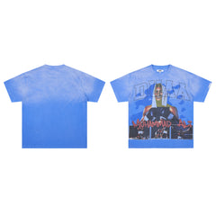 DUAA Muhammad Ali Boxing Legend Vintage Blue Gradient Washed T-Shirt