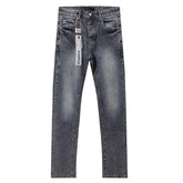 Purple‑Brand Full Rhinestone Embellished Straight Leg Jeans