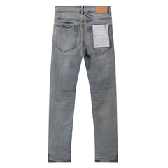 Purple‑Brand Light Vintage Wash Straight Leg Jeans