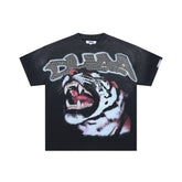 DUAA Roaring Tiger Rhinestone Vintage Washed T-Shirt