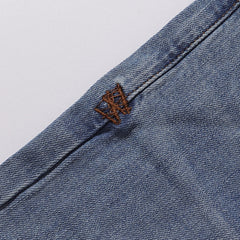 Ksubi Classic Light Blue Washed Small Square Logo Slim Jeans