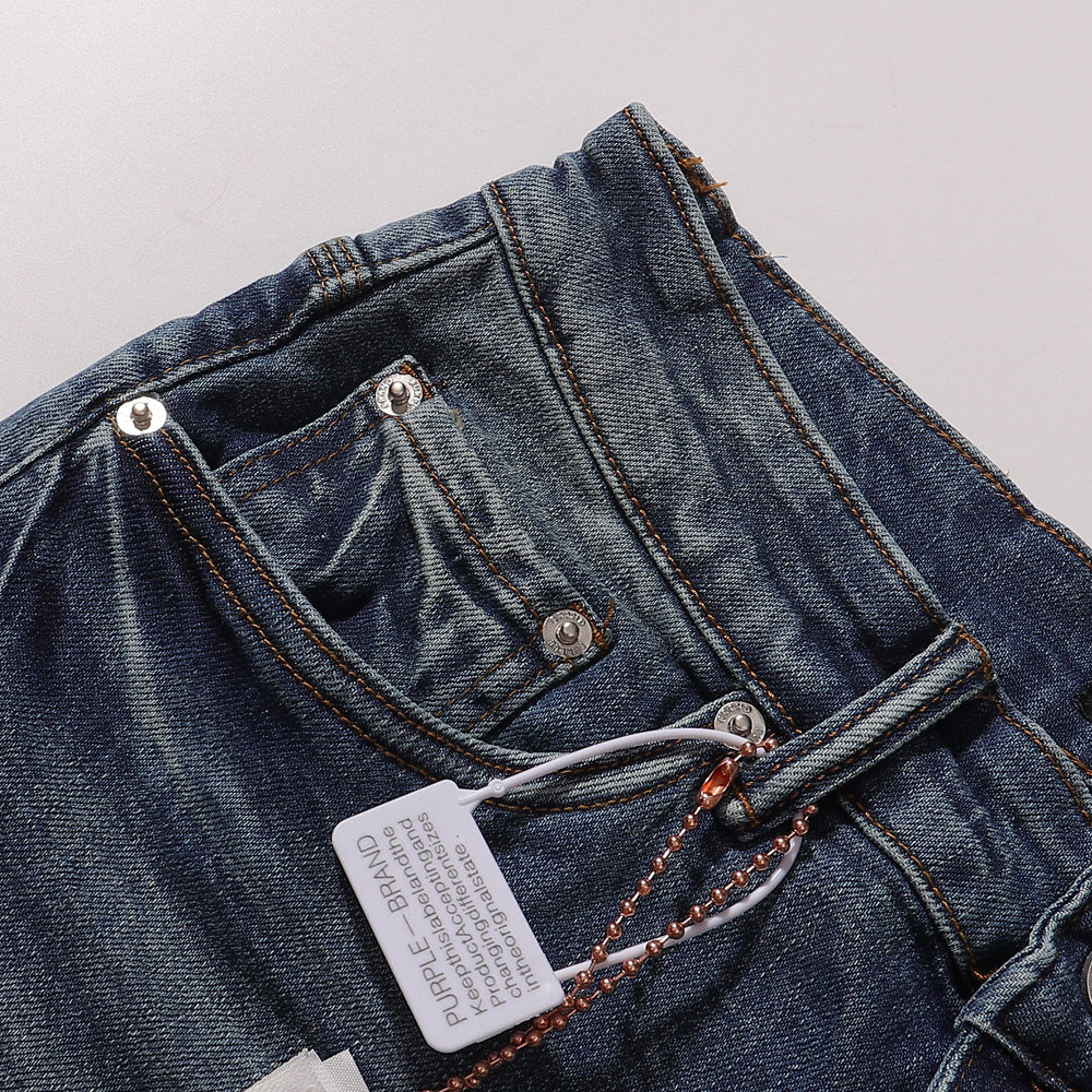 Purple‑Brand Vintage Blue Whisker Flare Jeans