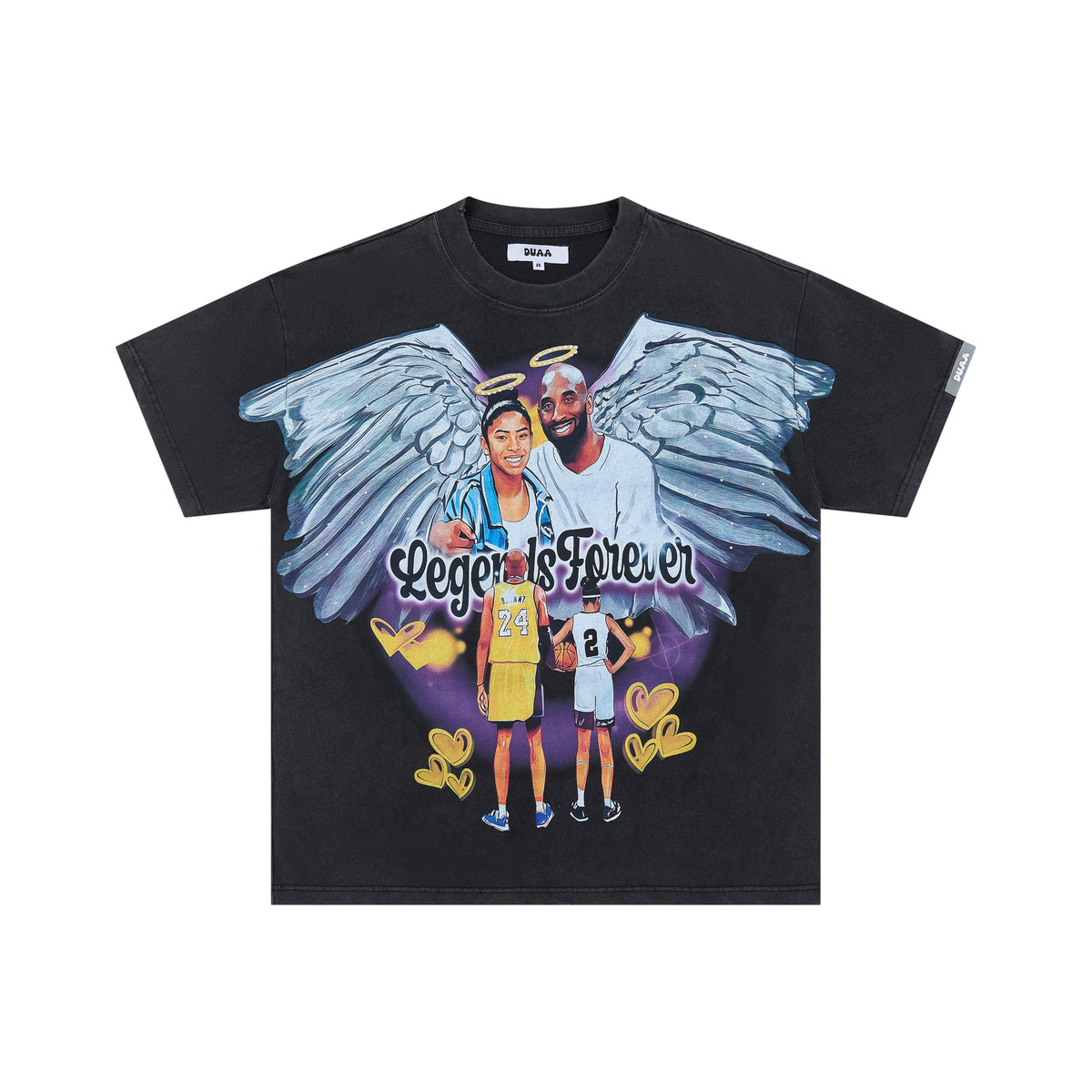 DUAA Legends Forever Kobe & Gigi Angel 24 Vintage Washed T-Shirt