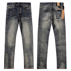 Ksubi Vintage Washed Side Cross Stitch Slim Jeans