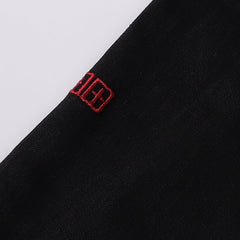 Ksubi Red KSUBI Letter Embroidery Solid Black Slim Jeans