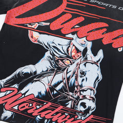 DUAA Worldwide Polo Horseman Vintage Black Washed T-Shirt