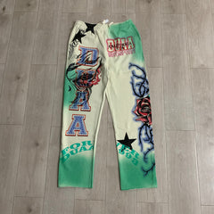 DUAA Gradient Monster Rose Graphic Sweatpants