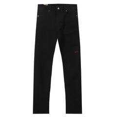Ksubi Red KSUBI Letter Embroidery Solid Black Slim Jeans