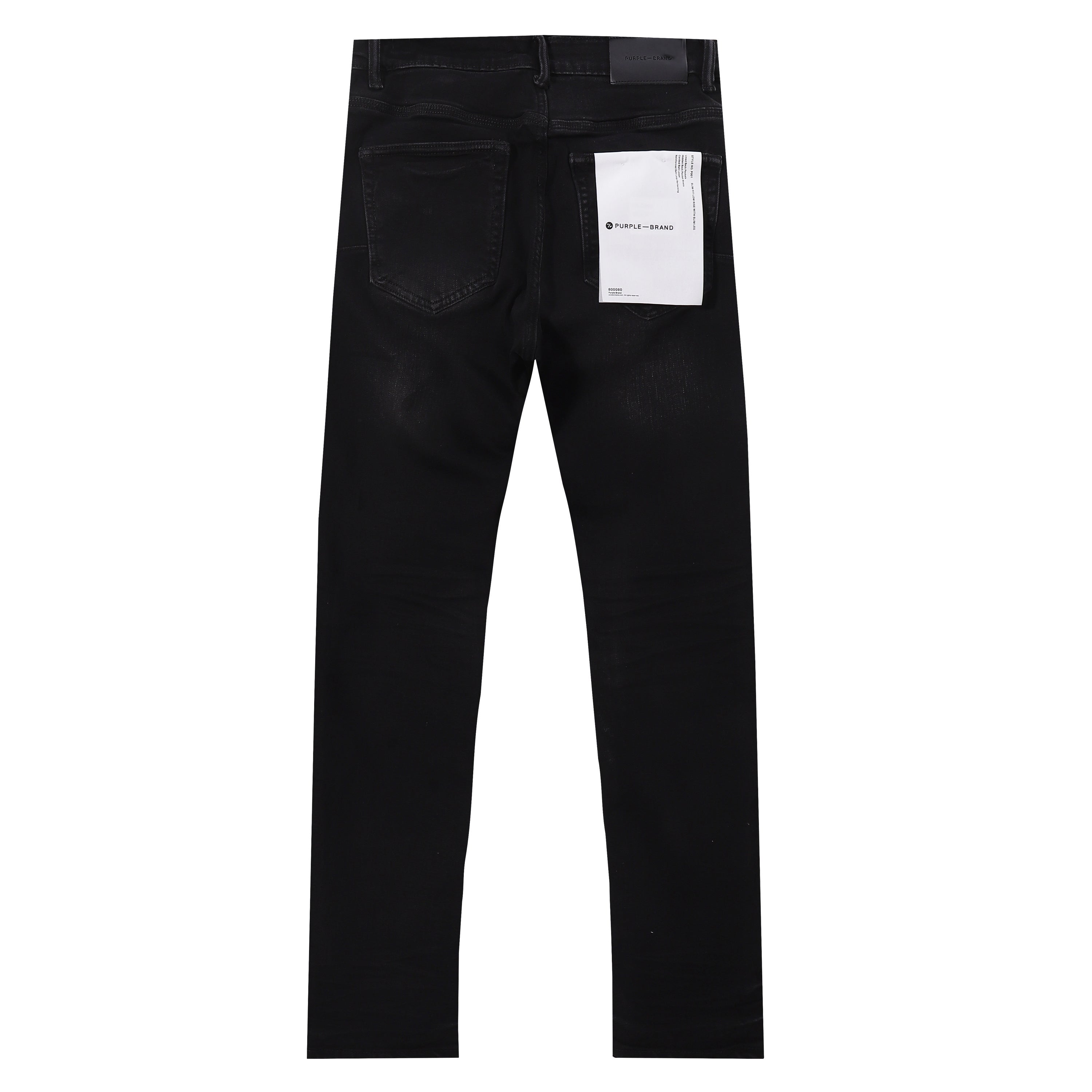 Purple‑Brand Rhinestone Letter Logo Straight Leg Jeans