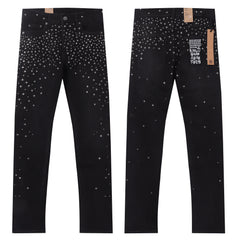 Ksubi Cross Studded Solid Black Slim Jeans