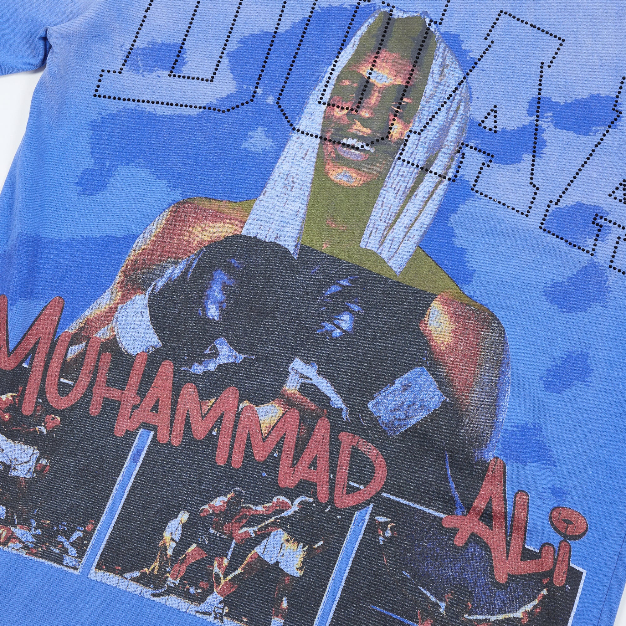 DUAA Muhammad Ali Boxing Legend Vintage Blue Gradient Washed T-Shirt