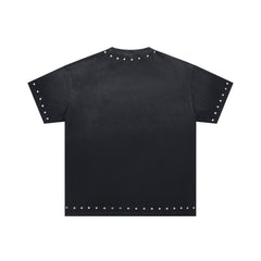 DUAA Malibu California Motorcycle Rivet Vintage Washed T-Shirt